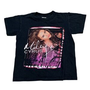 Y2K Miley Cyrus Wonder world tour T-shirt 2009 youth Small